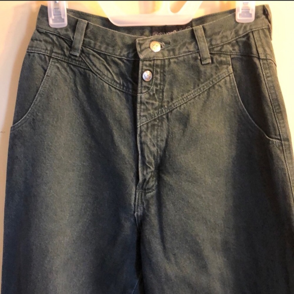 RARE VINTAGE dark green silver lake jeans